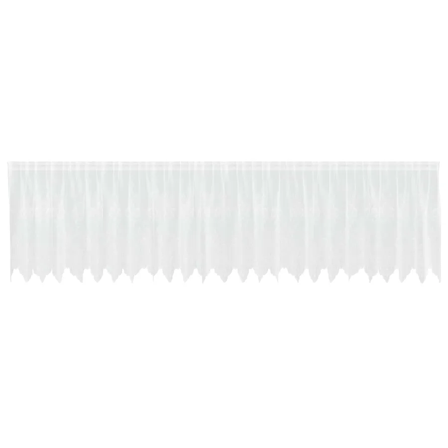 Rideau en Dentelle Floral Blanc 120 x 600 cm Polyester - 2