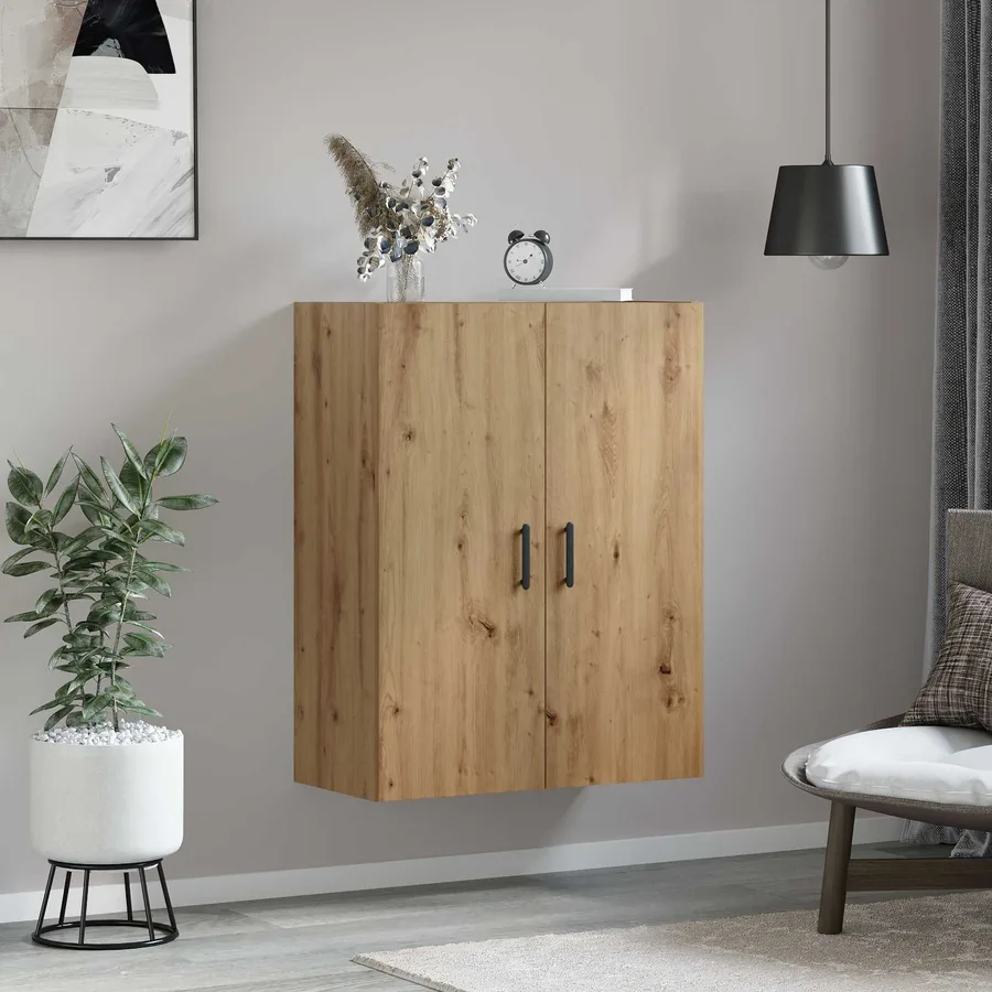 Meuble mural Chêne artisanal 69,5 x 34 x 90 cm - 4