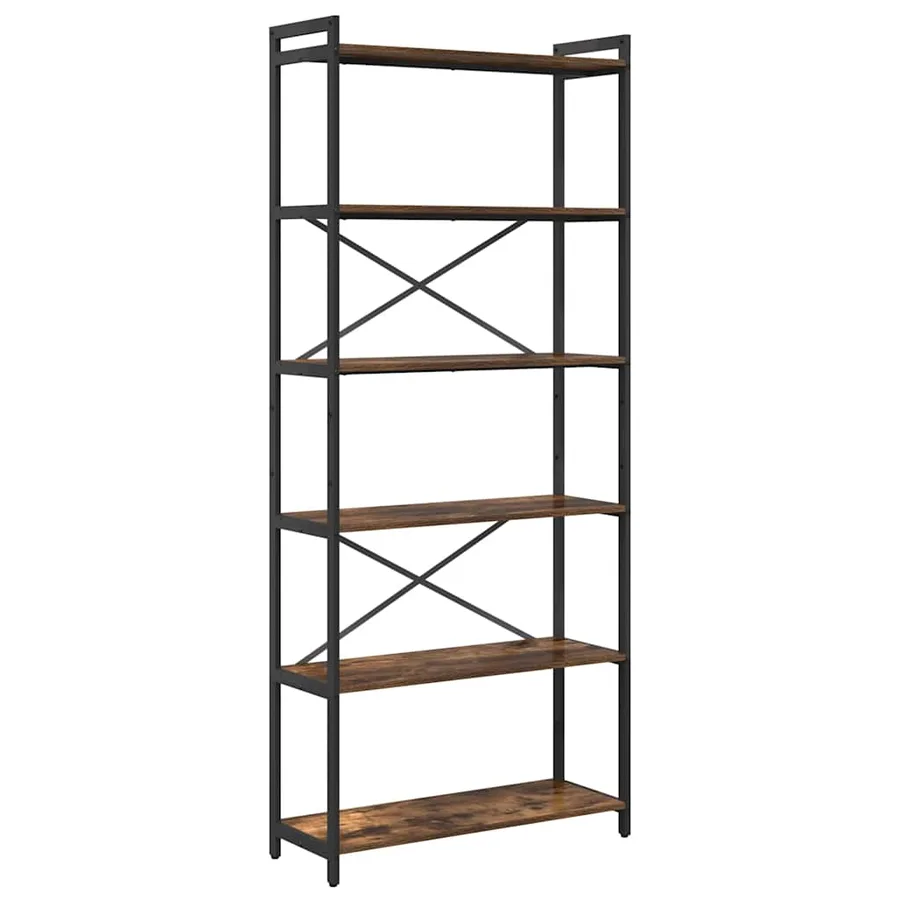 Étagère Chêne fumé 80 x 30 x 189,5 cm Bois d'ingénierie - 2