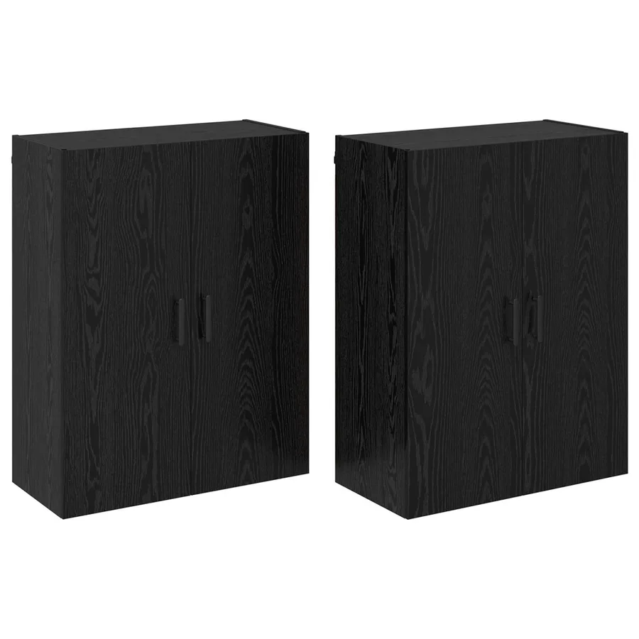 Armoire Murale Montage mural 2 pcs Chêne noir 69,5 x 34 x 90 cm - 2
