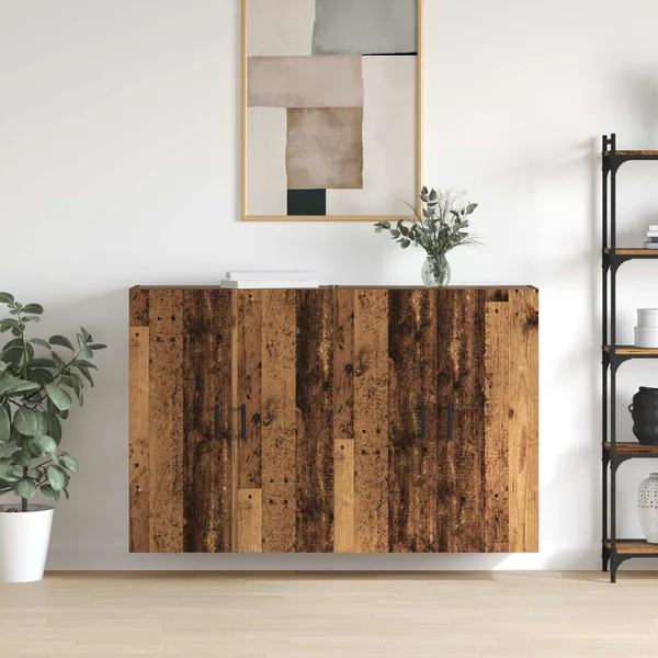 Armoire Murale 2 pcs Bois ancien 69,5 x 34 x 90 cm
