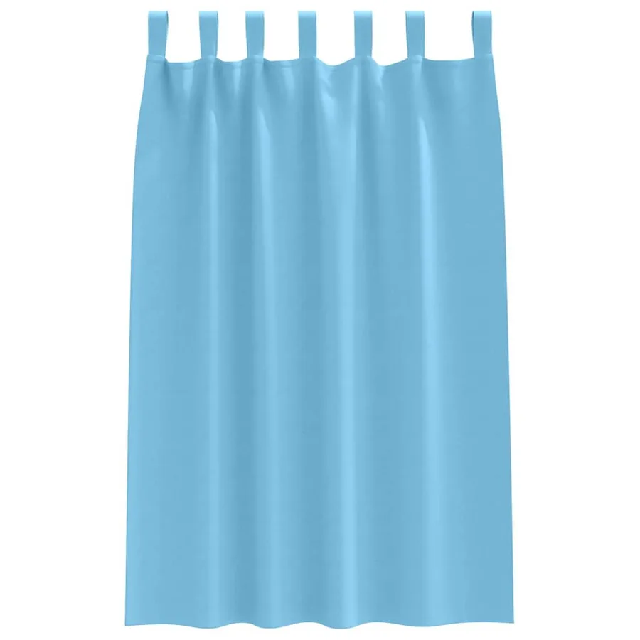 Rideaux occultants avec anneaux 2 pcs Bleu clair 175 x 140 cm - 4