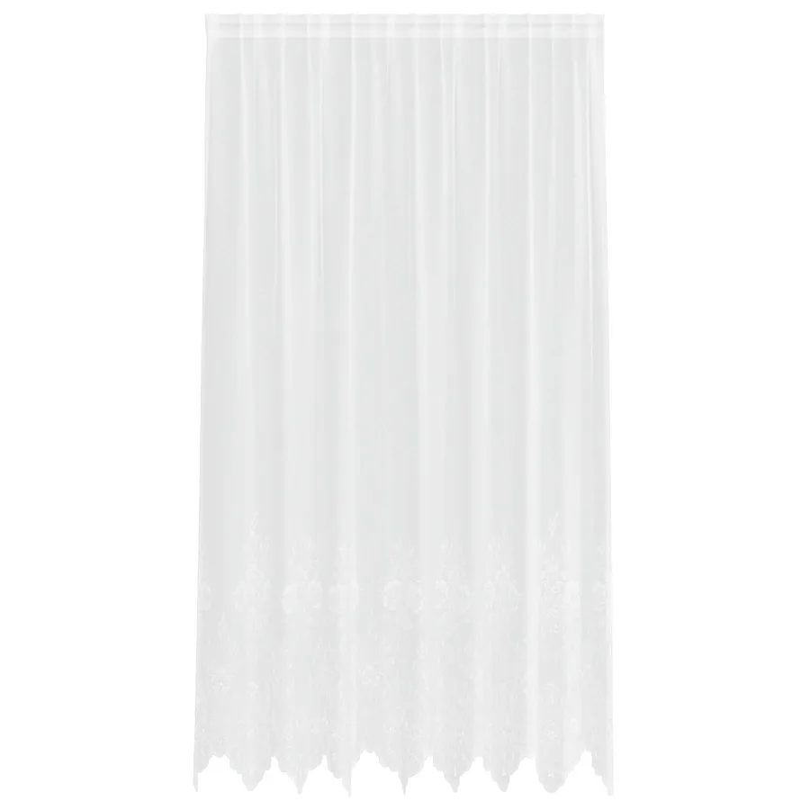 Rideau en Dentelle Floral Blanc 245 x 200 cm Polyester - 2