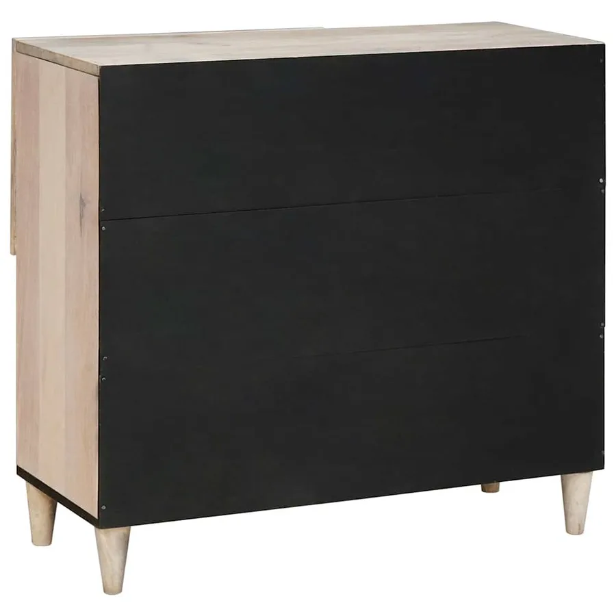 Buffet Blanc Blanchi 80 x 33 x 75 cm Bois de mangue massif - 5