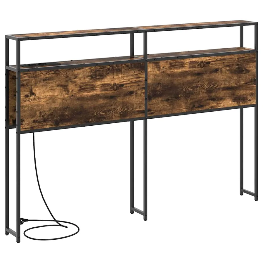 Tête de lit de rangement Chêne fumé Bois d'ingénierie - 7