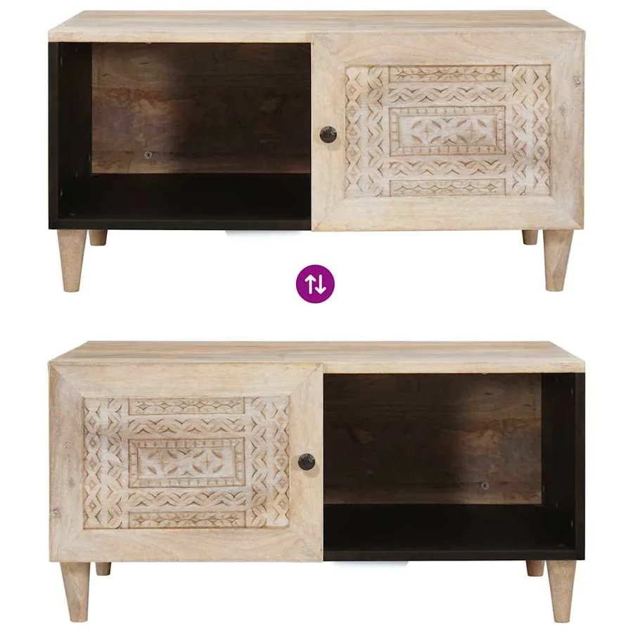 Table basse Blanc 100 x 54 x 40 cm Bois d'ingénierie - 10