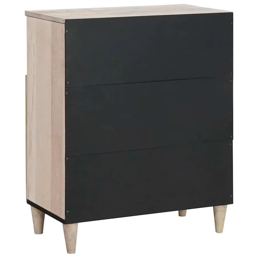 Buffet Blanc Blanchi 60 x 33 x 75 cm Bois de mangue massif - 5