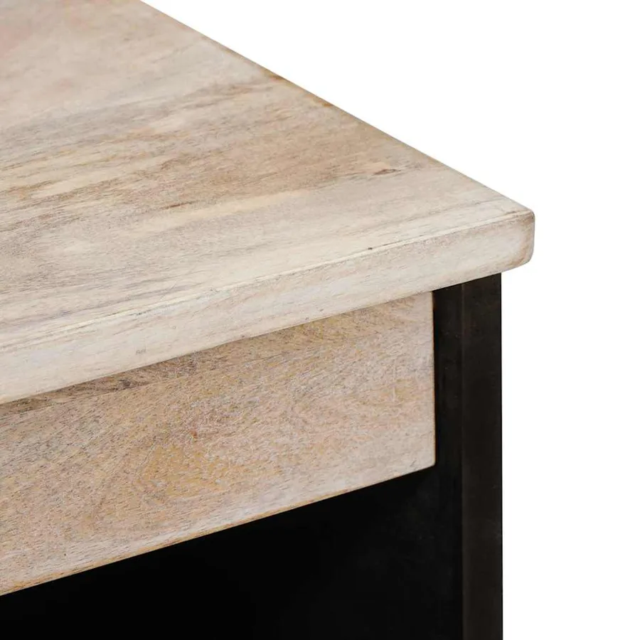 Buffet Blanc Blanchi 60 x 33 x 75 cm Bois de mangue massif - 6