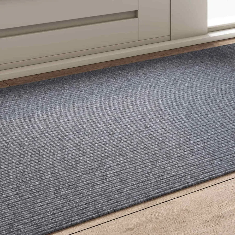 Tapis Couloir Gris clair 80 x 150 cm tissu - 4