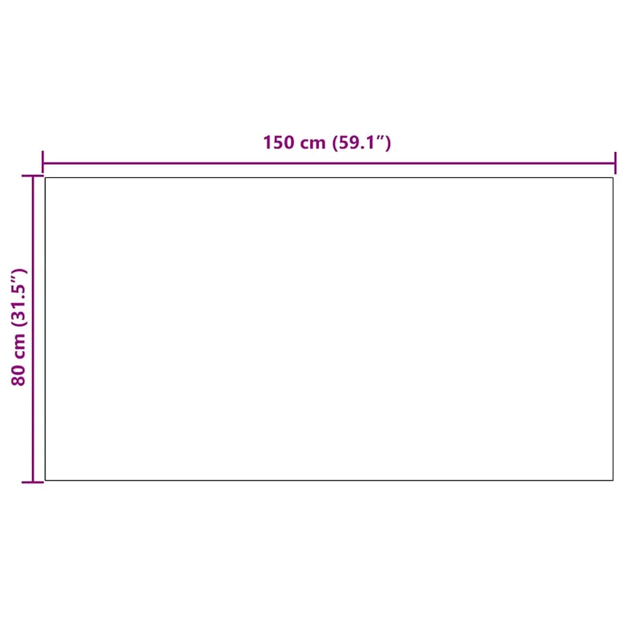 Tapis Couloir Gris clair 80 x 150 cm tissu - 9