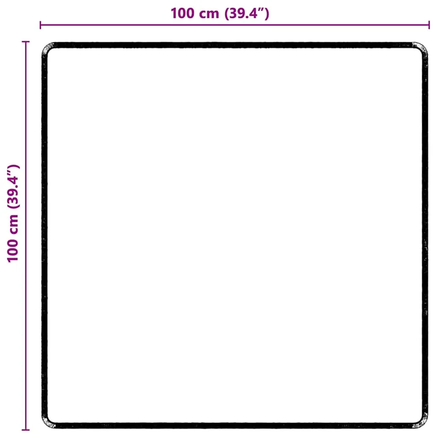 Tapis Couloir Gris 100 x 100 cm - 8