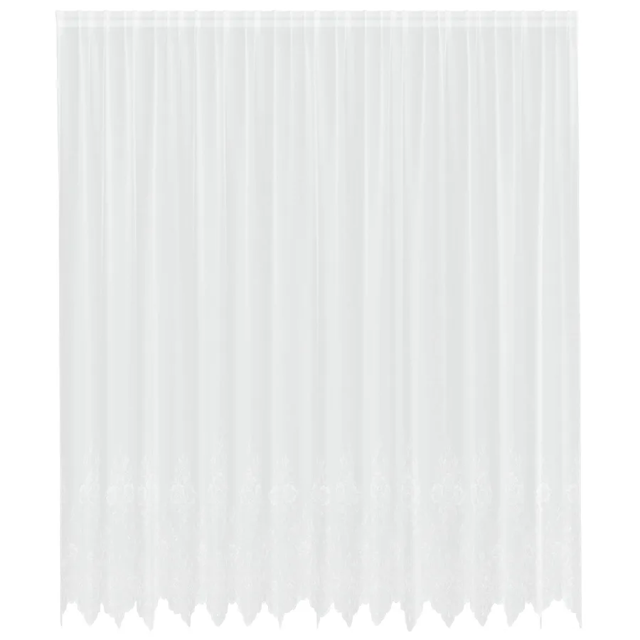 Rideau en Dentelle Floral Blanc 280 x 400 cm Polyester - 2