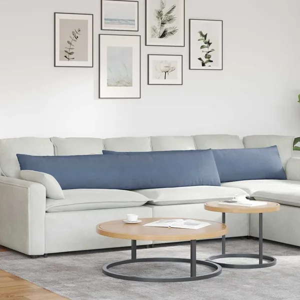 Coussins de canapé 2 pcs Bleu 200 x 40 cm