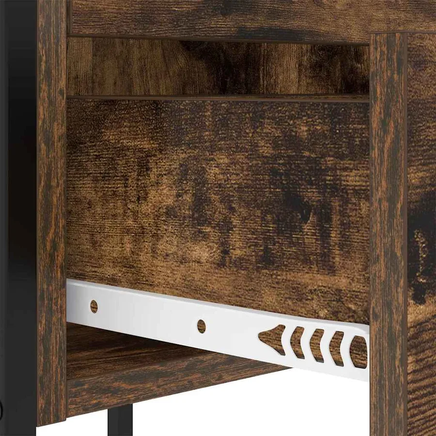 Cabinet de chevet Chêne fumé 42 x 41 x 61 cm Bois d'ingénierie - 10