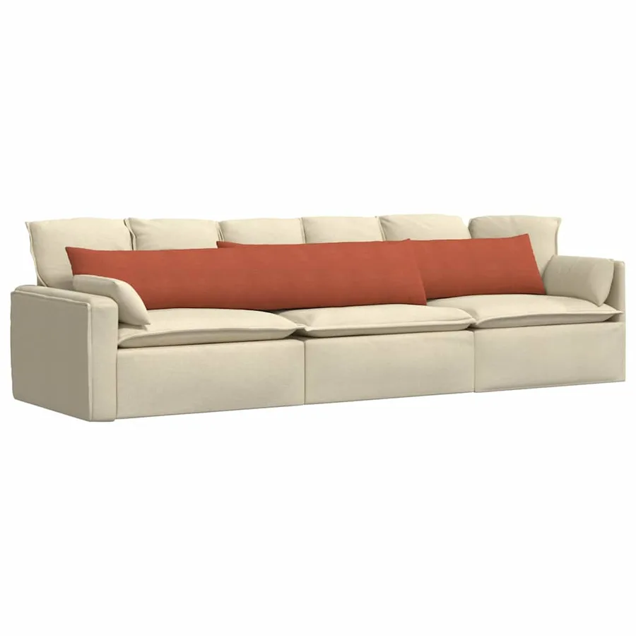 Coussins de canapé 2 pcs Rouge orange 200 x 40 cm - 3