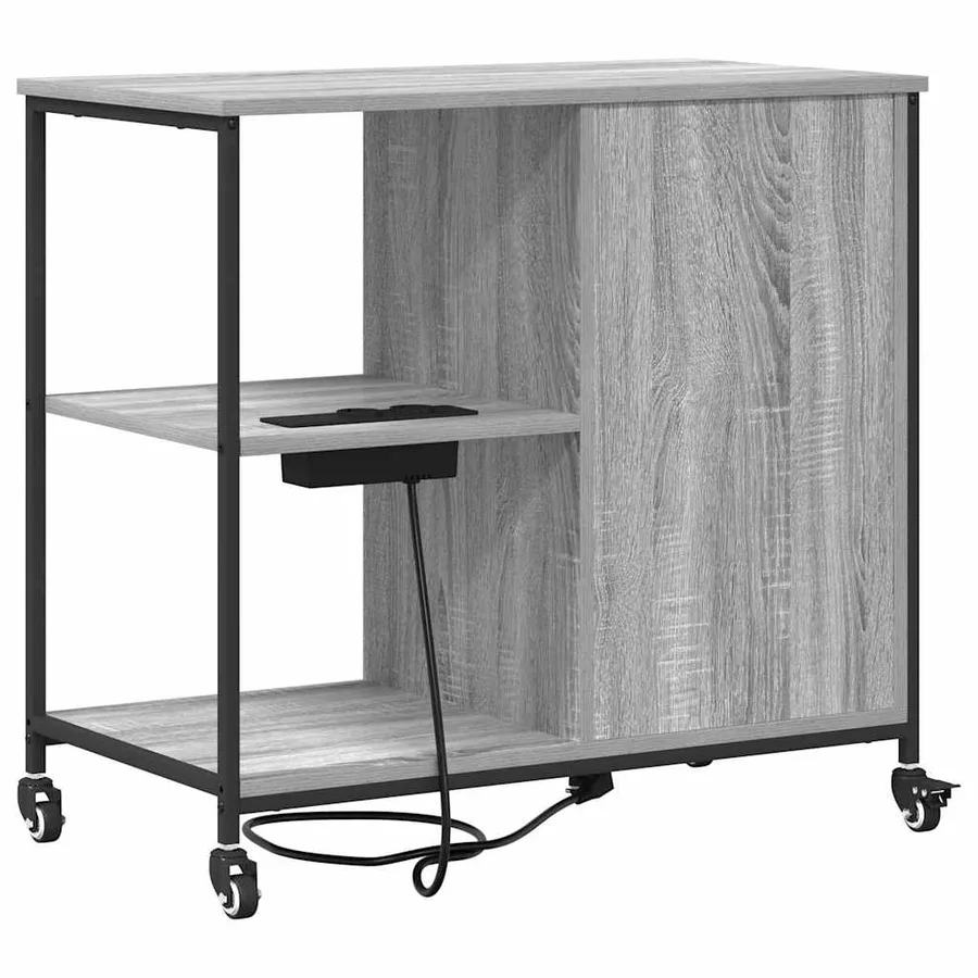 Cabinet avec Station de Charge Gris Sonoma 76 x 41 x 72 cm - 9
