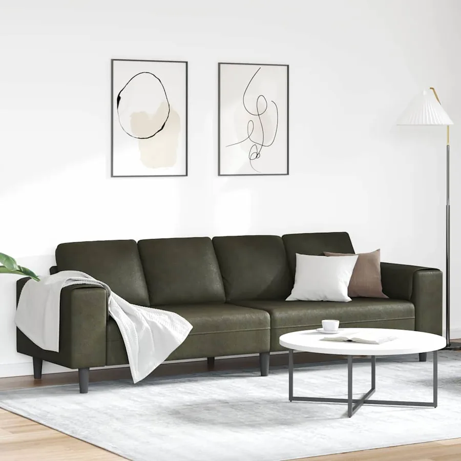 Canapé de salon Vert armée 250 x 77 x 76 cm