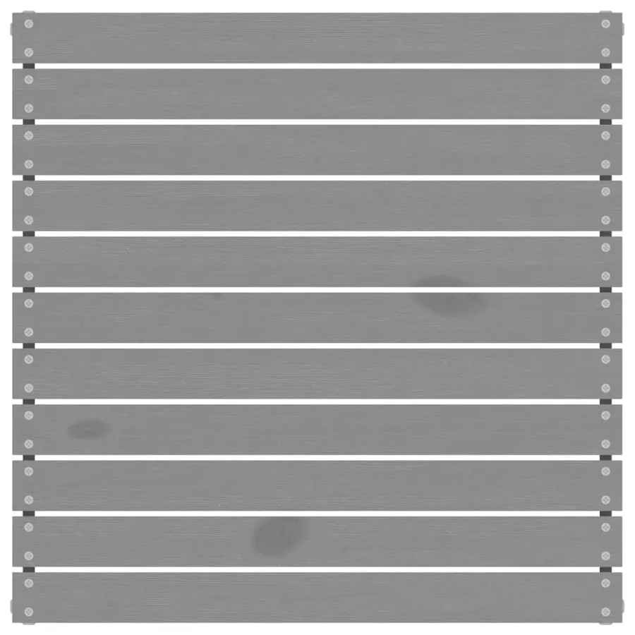 Salon de jardin 3 pcs Bois de pin massif Gris - 12