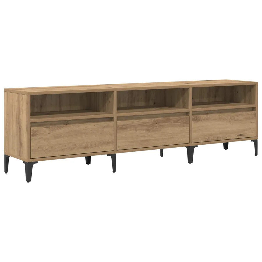 Meuble TV 150 x 30 x 45 cm Chêne artisanal - 2