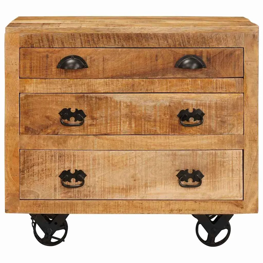 Meuble d'appoint Marron 70 x 38 x 63 cm bois de manguier massif - 5