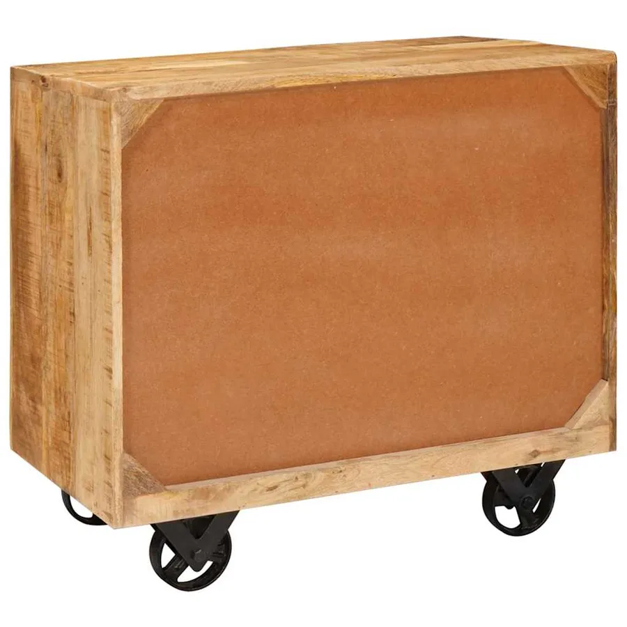 Meuble d'appoint Marron 70 x 38 x 63 cm bois de manguier massif - 7