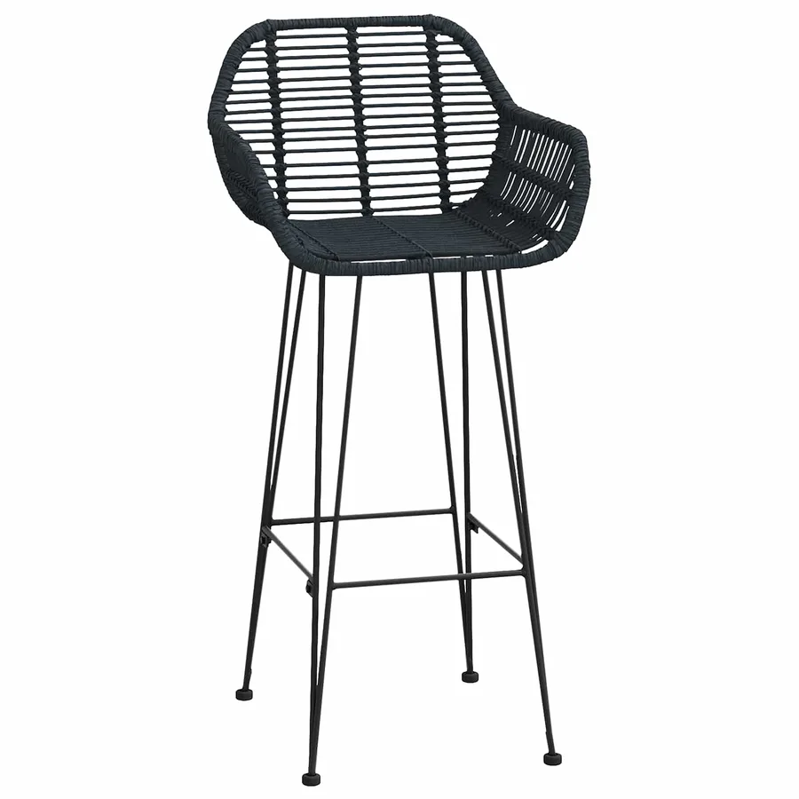Chaise de bar 2 pcs 55 x 52 x 105 cm Rotin et métal - 4