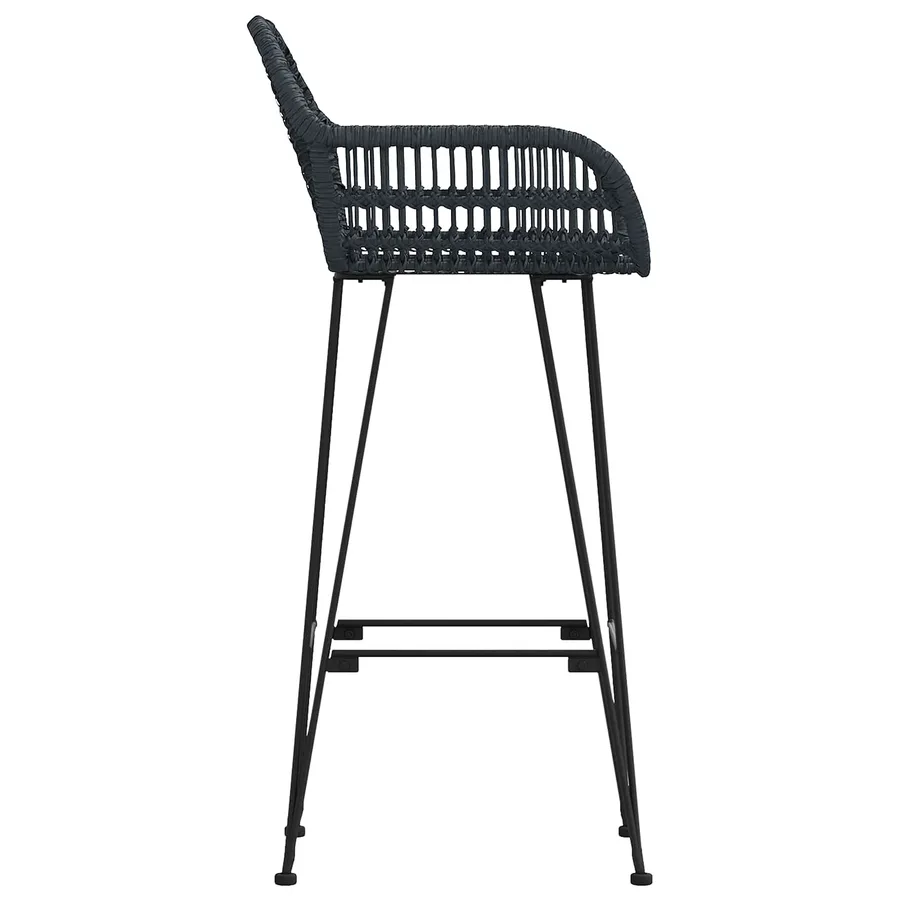 Chaise de bar 2 pcs 55 x 52 x 105 cm Rotin et métal - 6