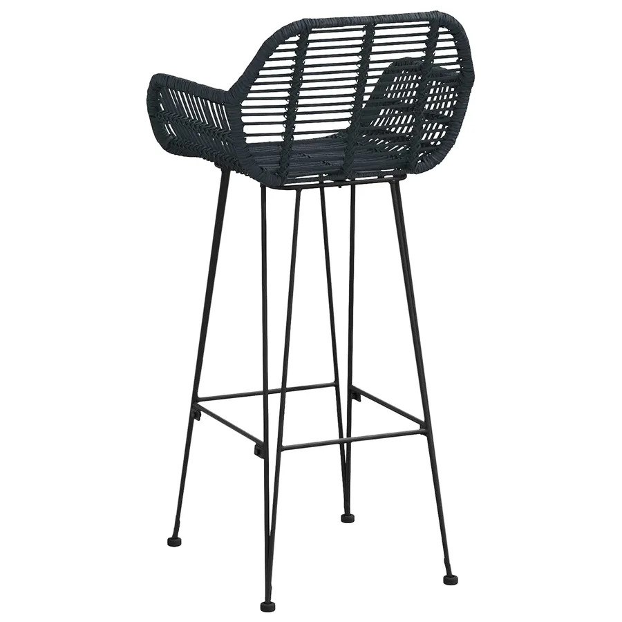 Chaise de bar 2 pcs 55 x 52 x 105 cm Rotin et métal - 7
