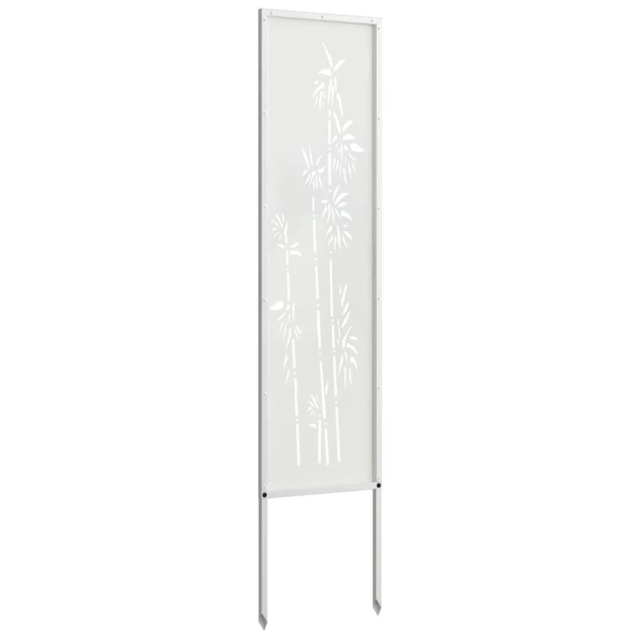Écran de confidentialité de jardin Floral Blanc 32 x 140 cm - 6