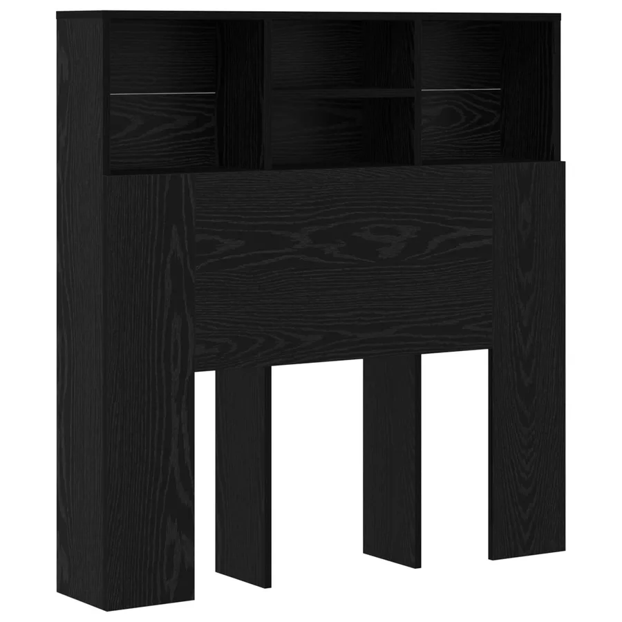 Cabinet de Tête de Lit Chêne noir 100 x 19 x 103,5 cm - 2