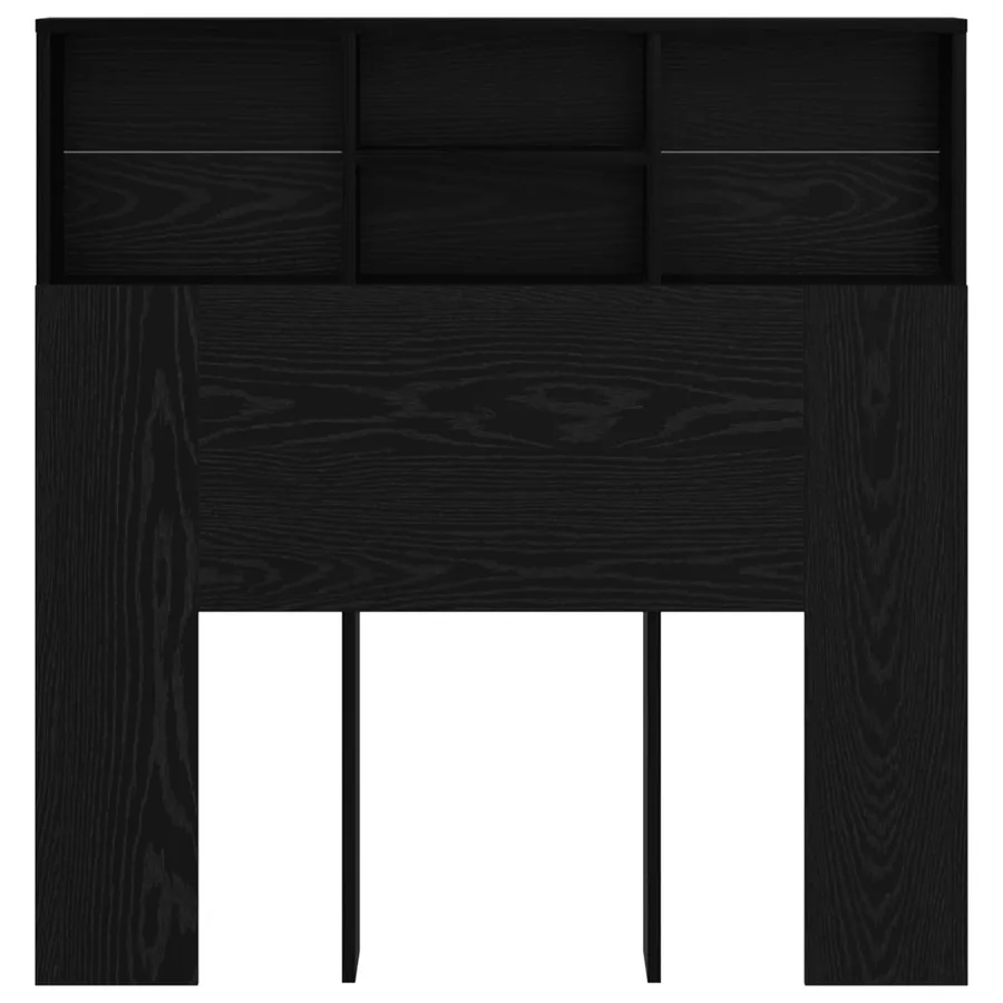 Cabinet de Tête de Lit Chêne noir 100 x 19 x 103,5 cm - 5