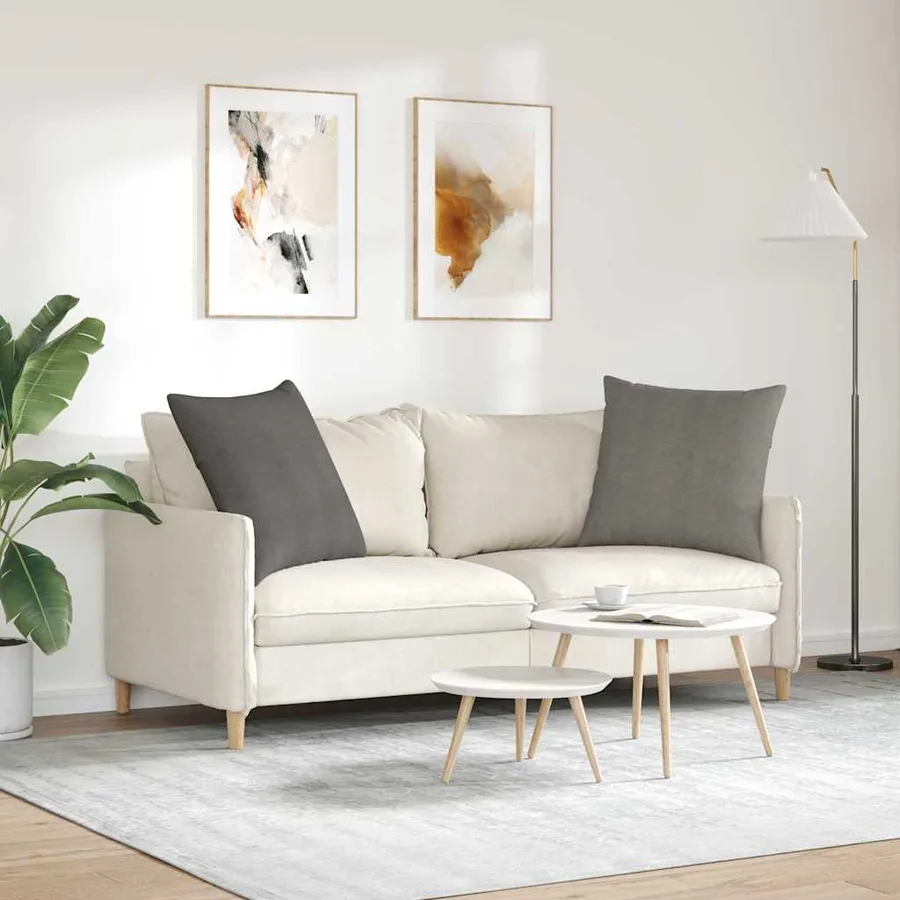 Coussins de canapé 2 pcs Gris clair 60 x 60 cm - 4