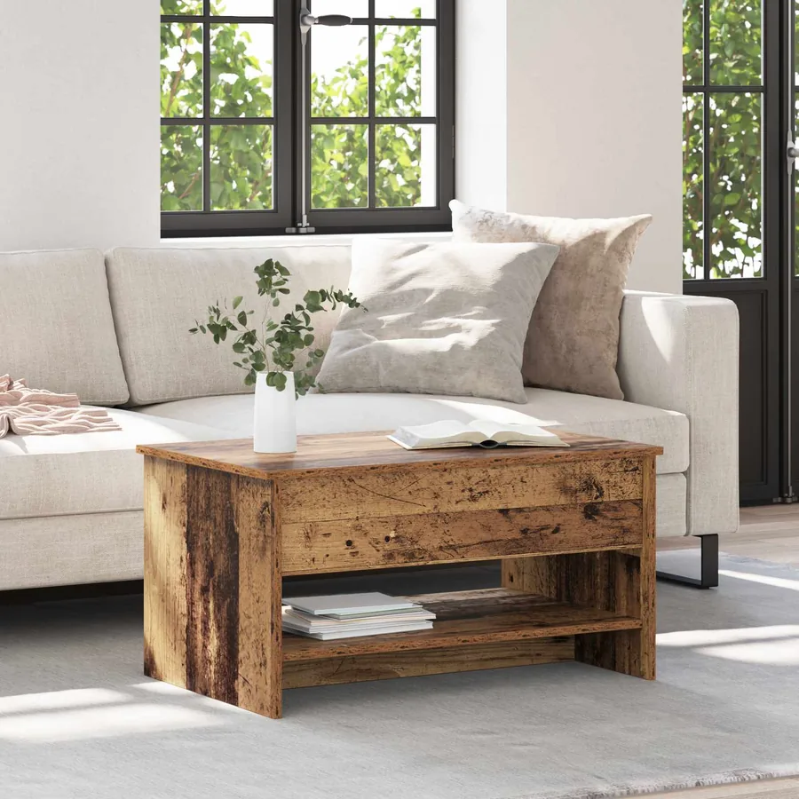 Table basse Bois Ancien 80 x 50,5 x 41,5 cm Bois d'ingénierie