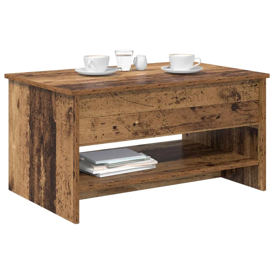 Table basse Bois Ancien 80 x 50,5 x 41,5 cm Bois d'ingénierie - 3