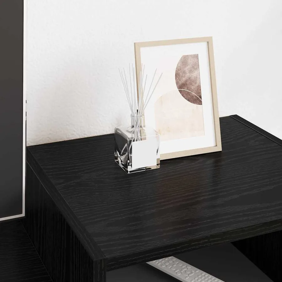 Meuble TV Chêne noir 160 x 35 x 55 cm Bois d'ingénierie - 4