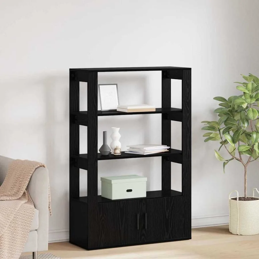Buffet Chêne noir 30 x 80 x 119.5 cm Bois d'ingénierie