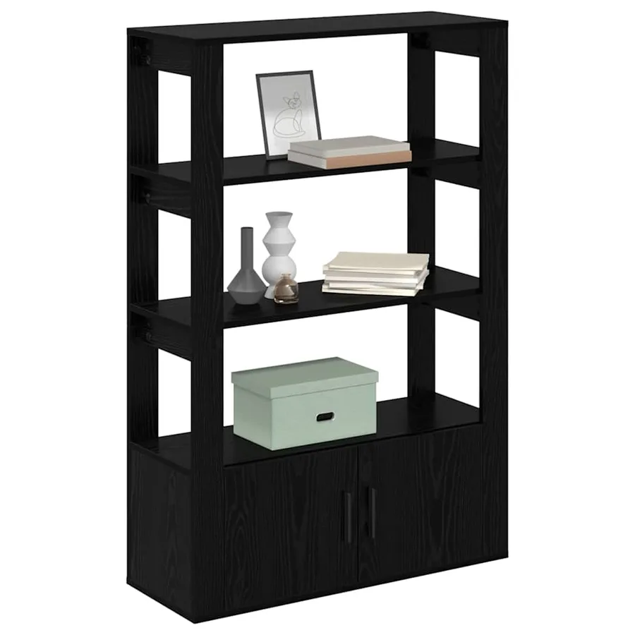 Buffet Chêne noir 30 x 80 x 119.5 cm Bois d'ingénierie - 3