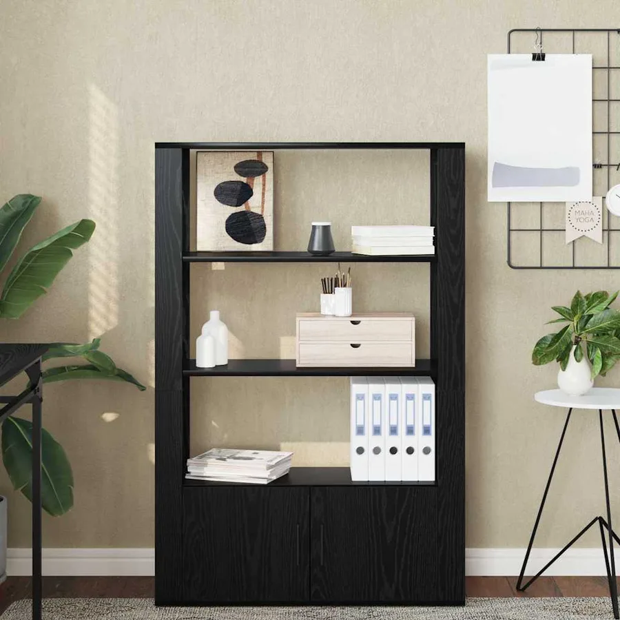 Buffet Chêne noir 30 x 80 x 119.5 cm Bois d'ingénierie - 4