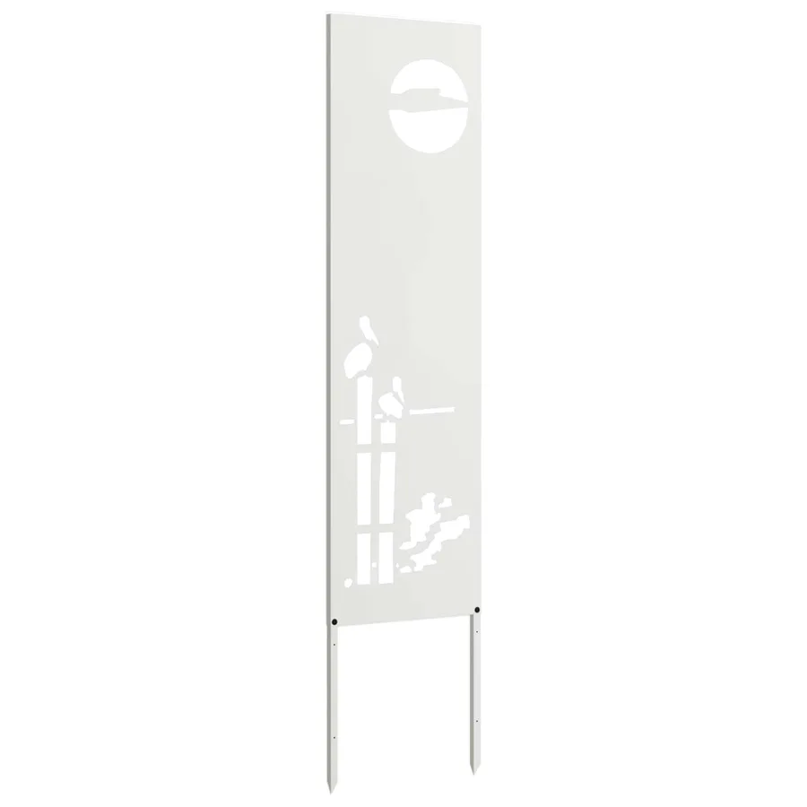Écran de confidentialité de jardin Fretwork Blanc 32 x 140 cm - 4