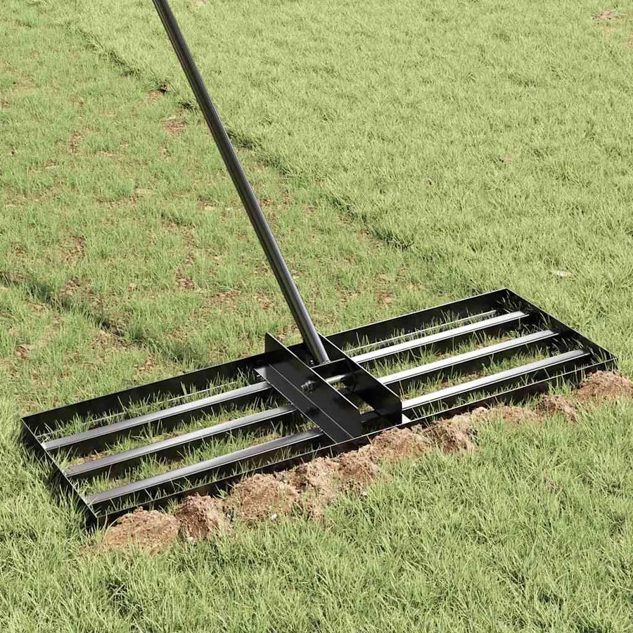Rateau de nivellement pour jardin Noir Acier enduit de poudre - 3