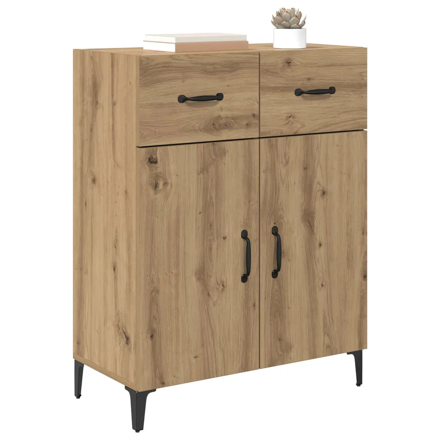 Buffet Chêne artisanal 69,5 x 34 x 90 cm Bois d'ingénierie - 3