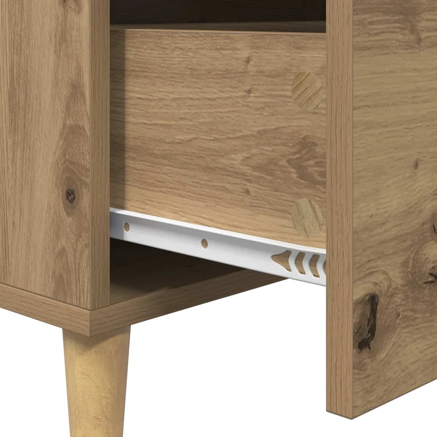 Buffet Chêne artisanal 69,5 x 34 x 90 cm Bois d'ingénierie - 10