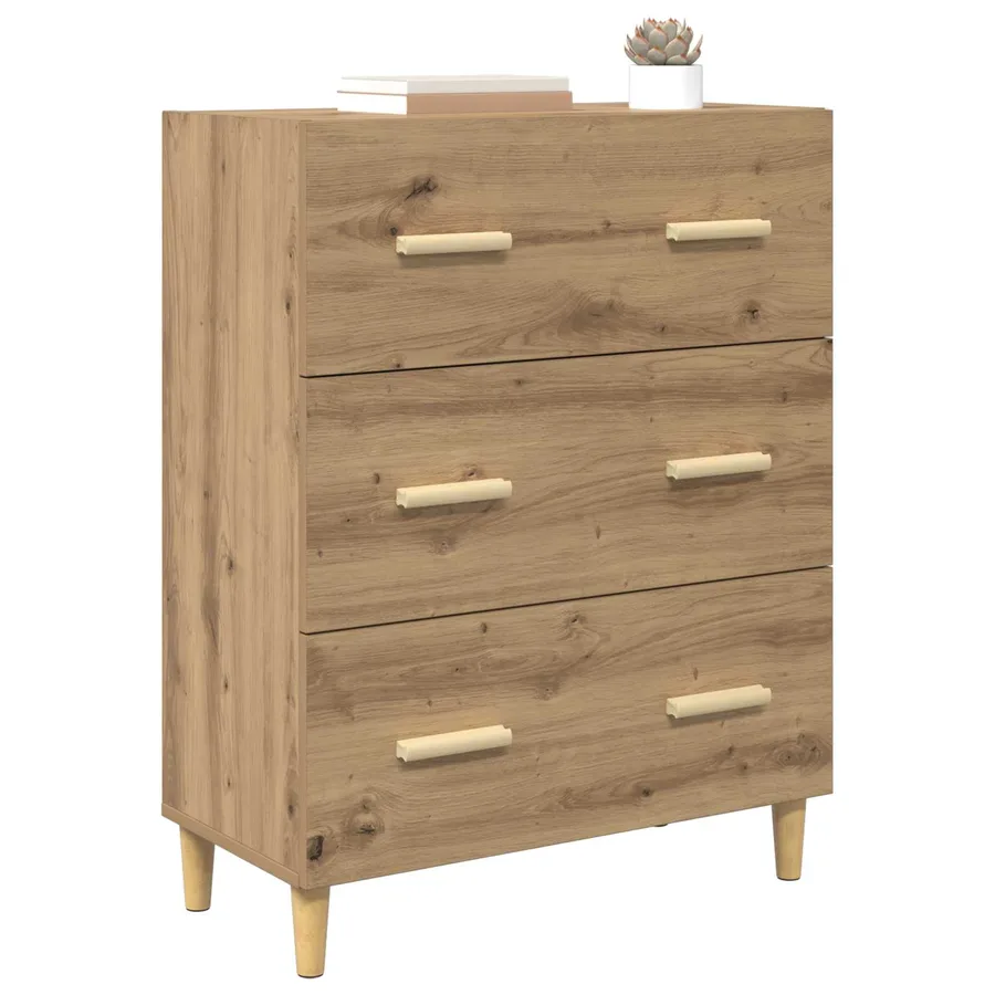 Buffet Chêne artisanal 69,5 x 34 x 90 cm Bois d'ingénierie - 3