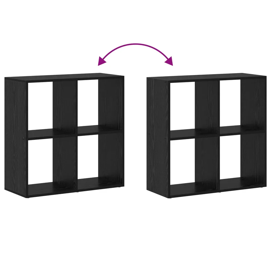 Bibliothèque Chêne noir 69,5 x 29 x 69,5 cm Bois d'ingénierie - 9
