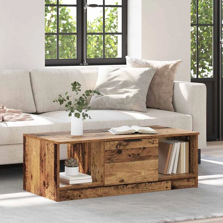 Table basse Bois Ancien 102 x 50 x 36cm Bois d'ingénierie