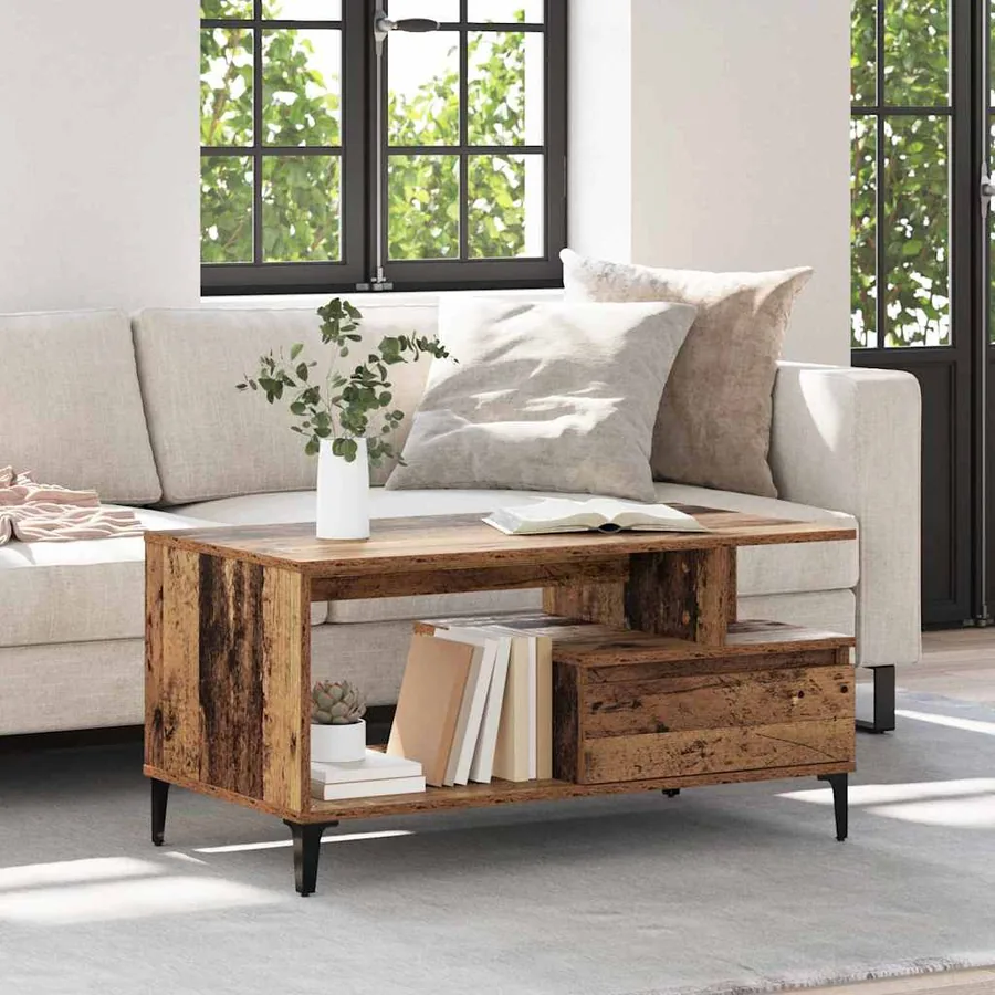 Table basse Bois Ancien 90 x 49 x 45 cm Bois d'ingénierie