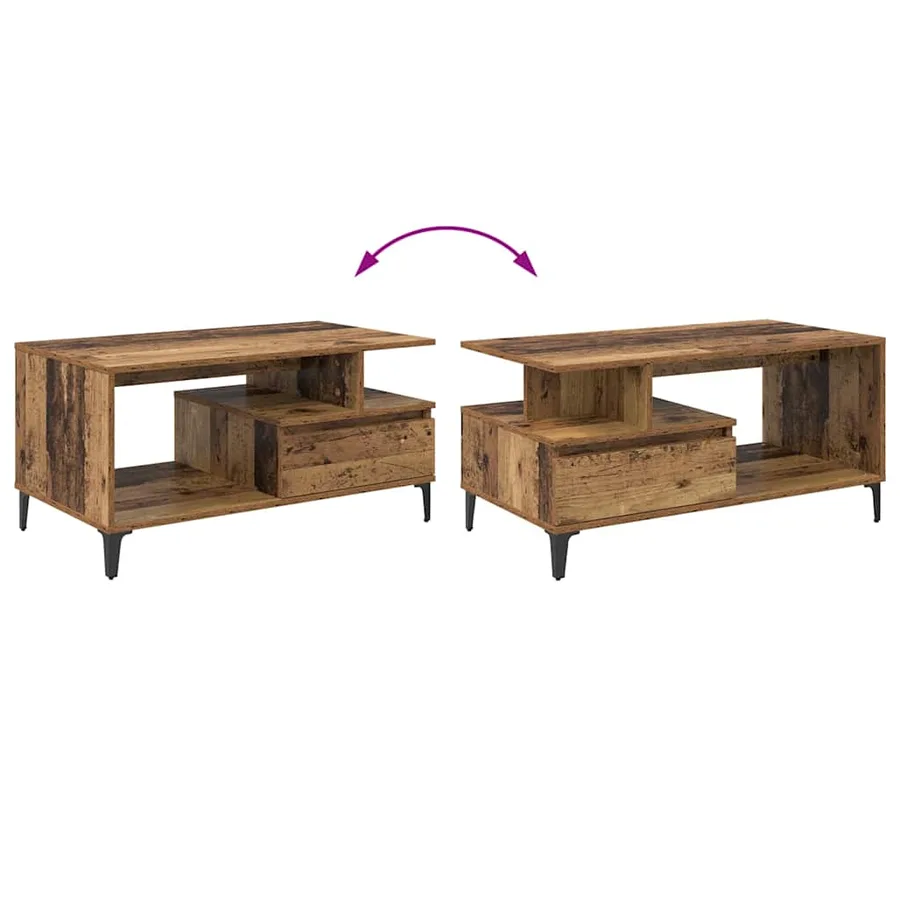 Table basse Bois Ancien 90 x 49 x 45 cm Bois d'ingénierie - 11