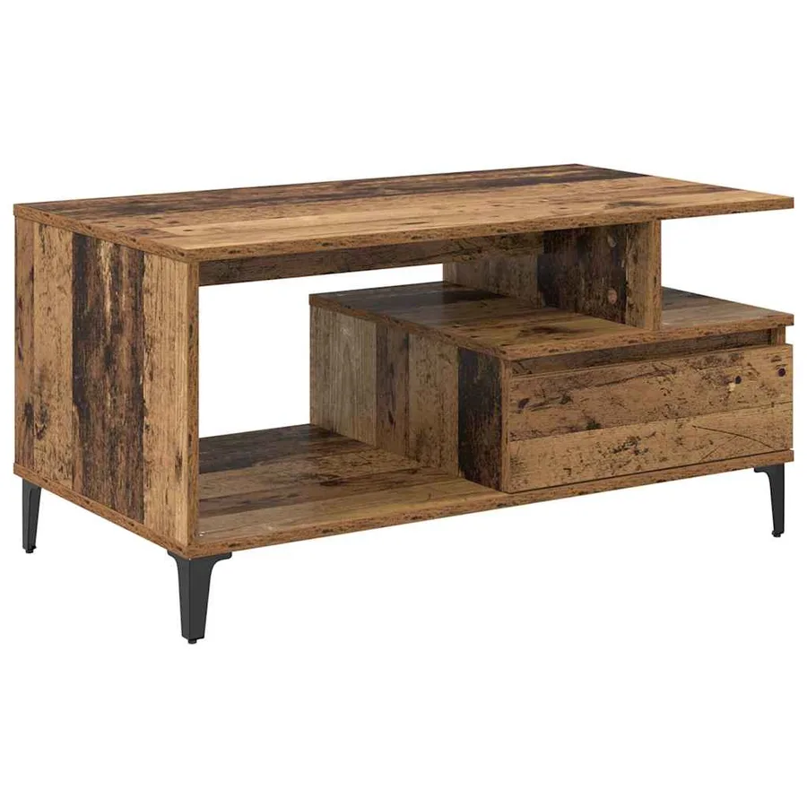 Table basse Bois Ancien 90 x 49 x 45 cm Bois d'ingénierie - 2