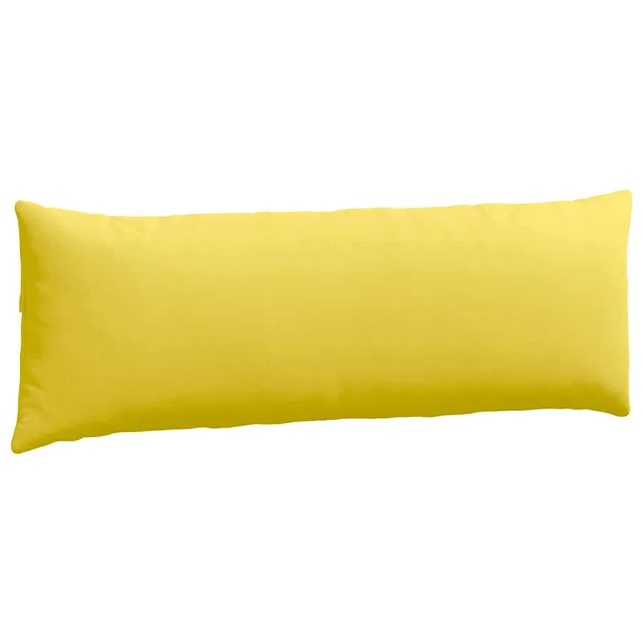 Coussins de canapé 2 pcs Jaune clair 120 x 40 cm tissu - 5
