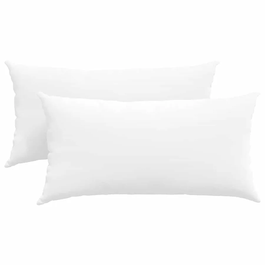 Coussins de canapé 2 pcs Blanc 80 x 40 cm tissu - 2